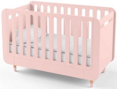 Кроватка-трансформер IndigoWood Bubble Kit 124,5x63,5cm pink (с дополнительным бортиком)